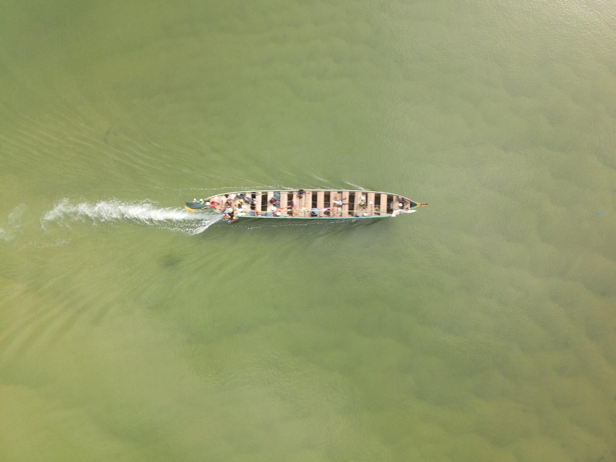 River Passenger Boat Aerial