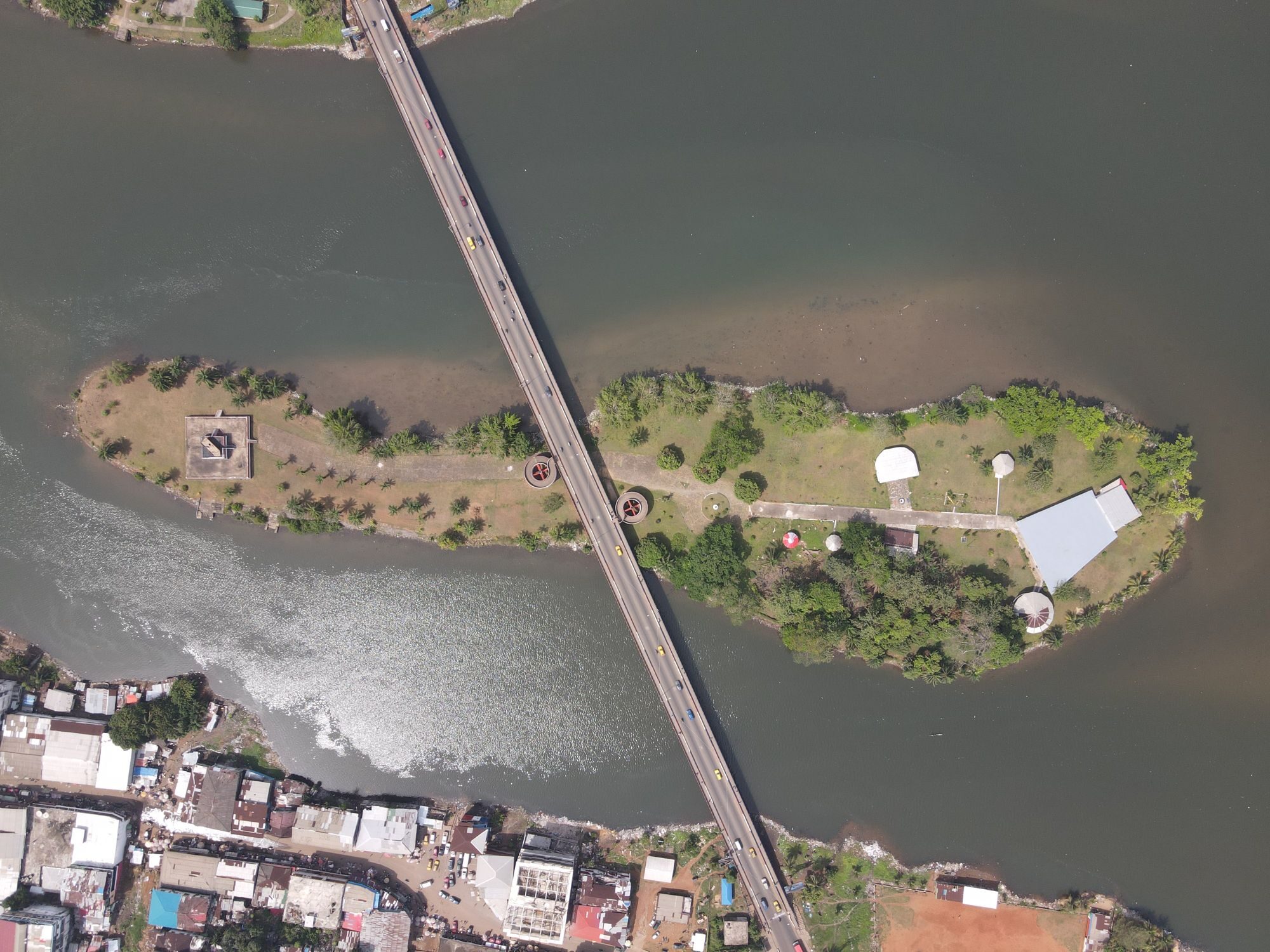 Bridge and River Islands Aerial