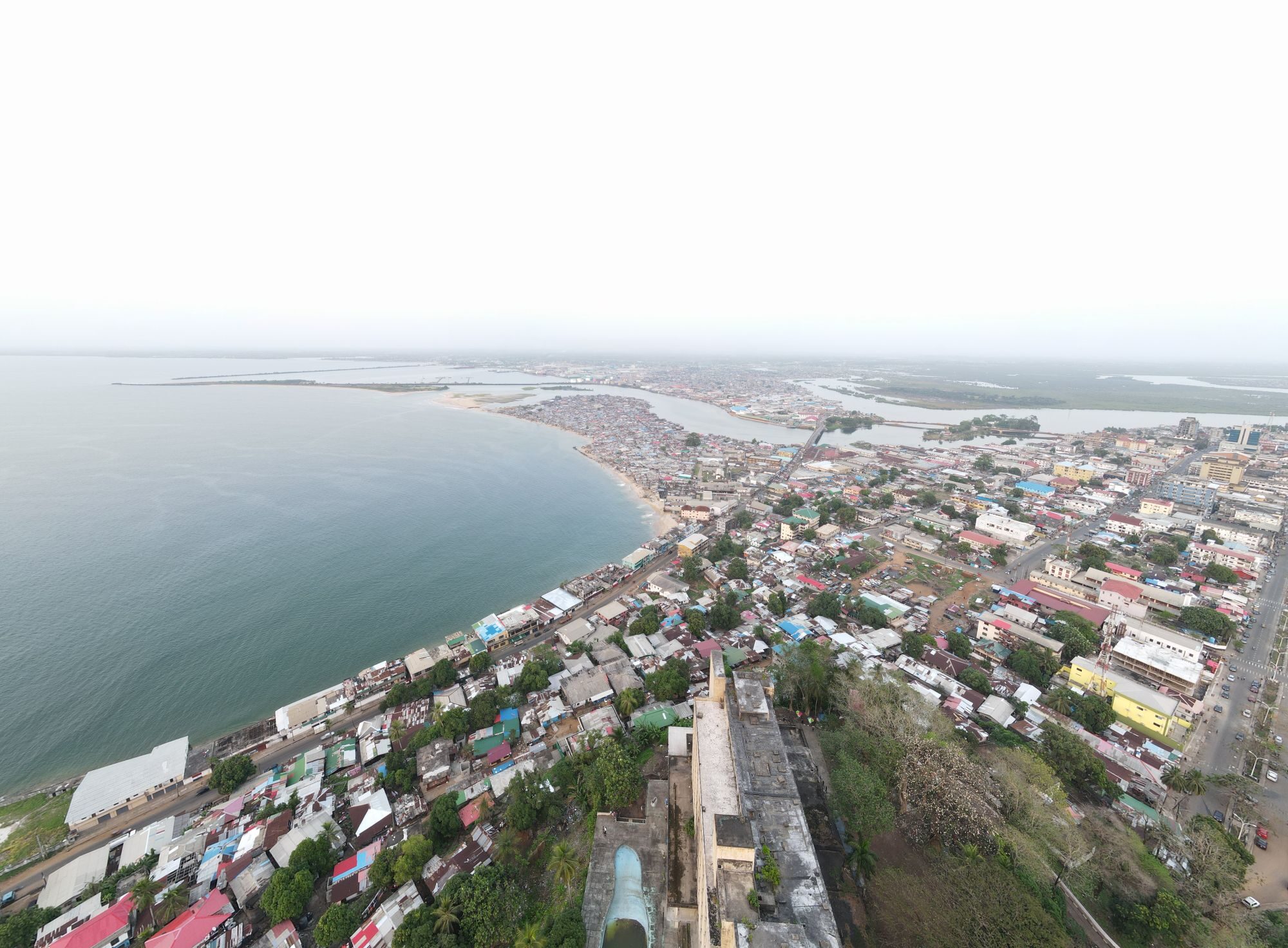 Monrovia Coastline Aerial