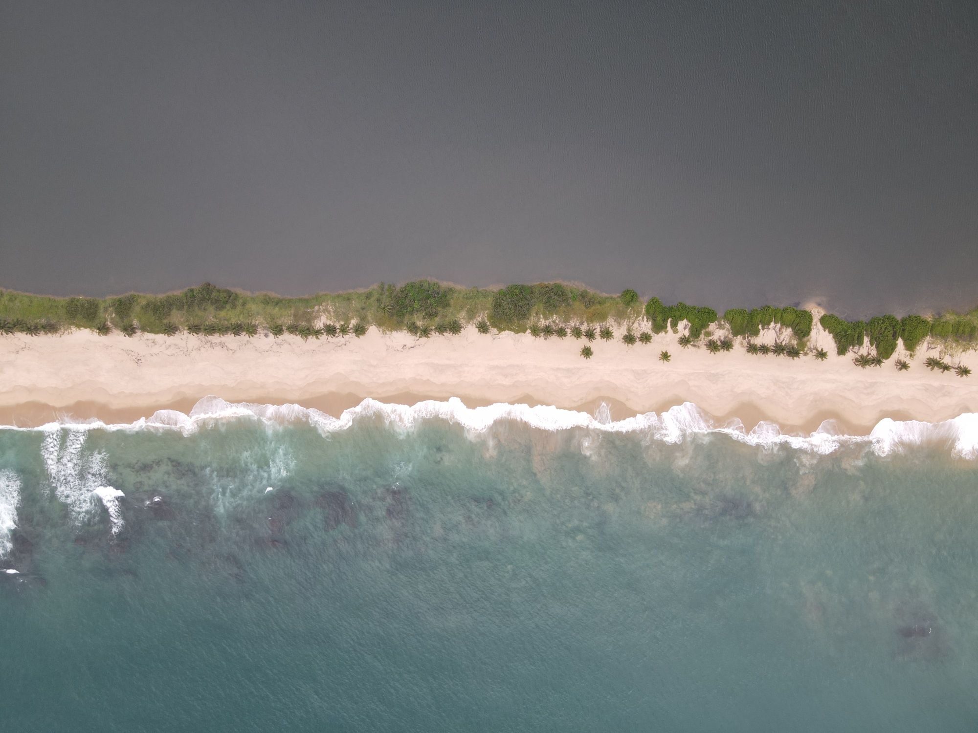 Atlantic Beach Waves Aerial