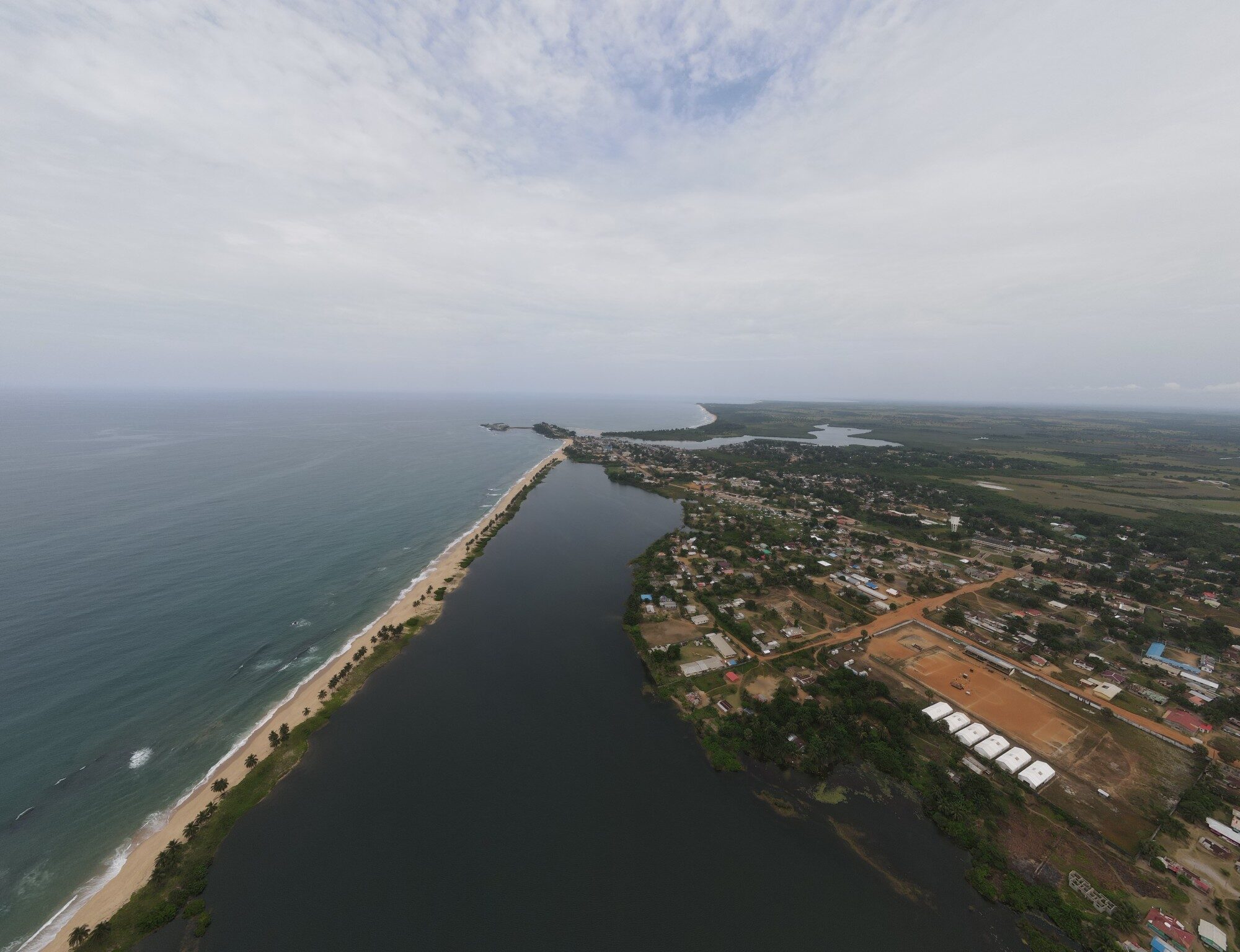 Straight Beach and Lagoon Aerial