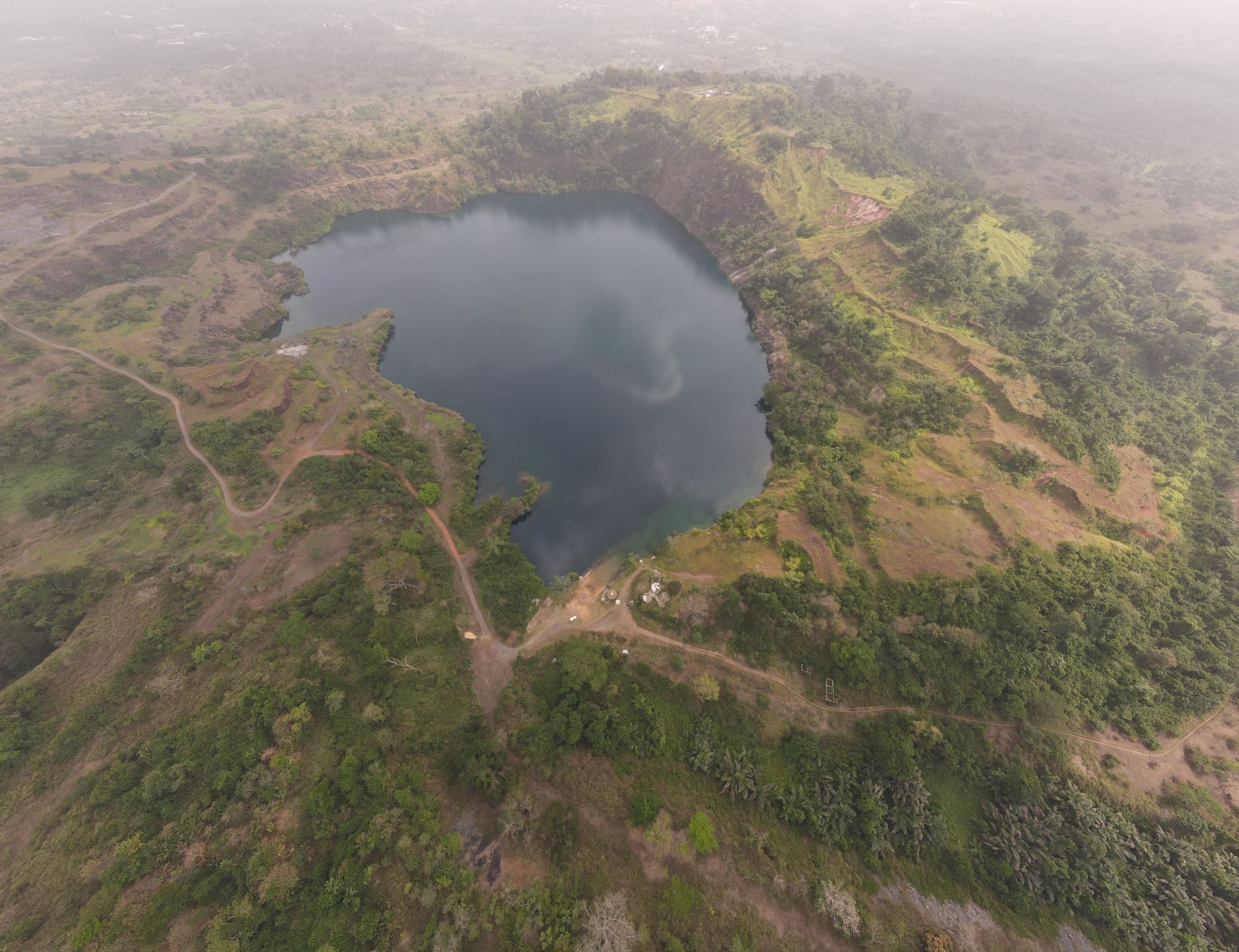 Crater Lake Overview Aerial